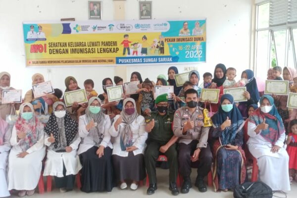 Launching Pekan Imunisasi Dunia Kecamatan VII Koto Sungai Sariak